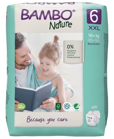 BAMBO Nature pants 6 (16+ kg) eco and skin friendly diapers, 20 pcs.