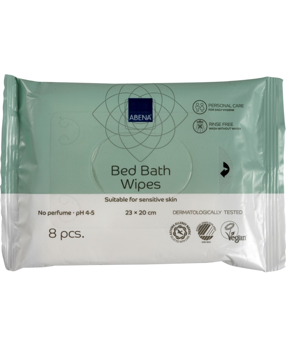 ABENA Bed bath wipes for personal care 20x23cm 8 pcs. (Denmark)