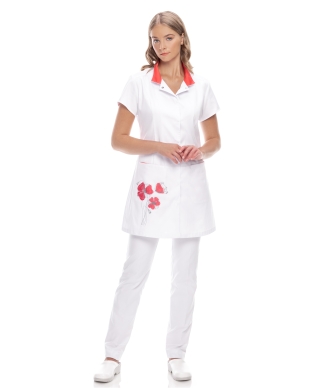 FLORIANA Women's Medical Lab Coat "Magone" with embroidery