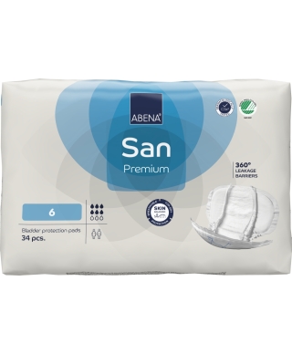 ABENA San 6 Premium прокладки при недержании 34 шт. (Дания)