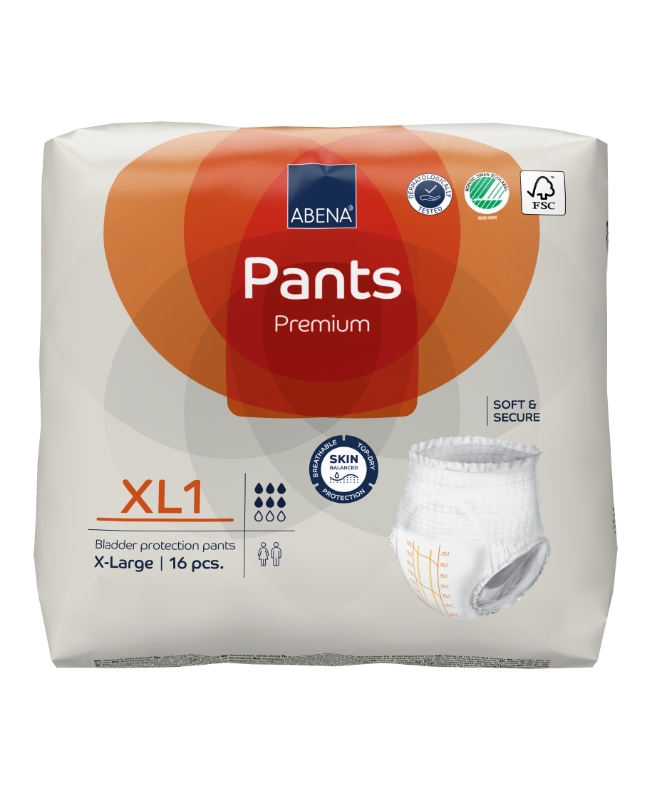 ABENA Pants (Abri-Flex) XL1 Premium panty diapers for urinary incontinence 16 pcs. (Denmark)