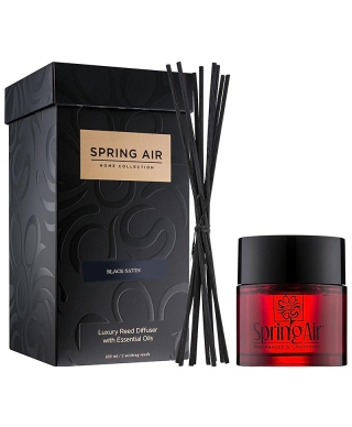 SPRING AIR LUX Reed Black Satin oil with reed diffusers, 100ml (Greece)
