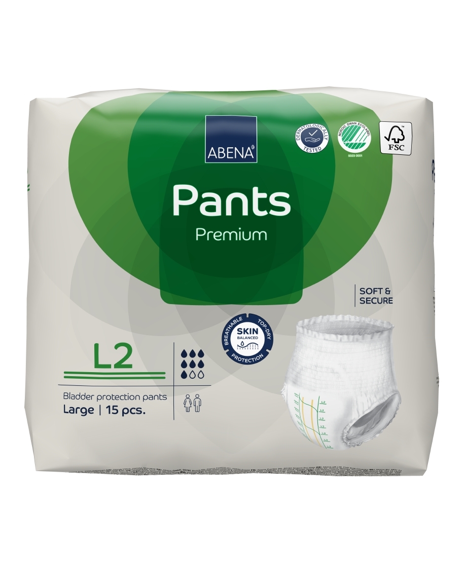 ABENA Pants (Abri-Flex) L2 Premium panty diapers for urinary incontinence 15 pcs. (Denmark)