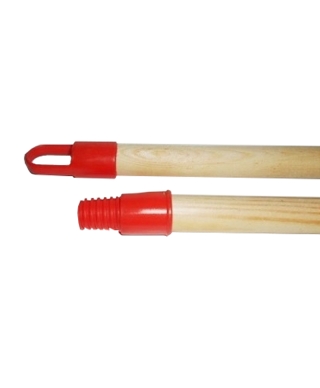 Wooden handle with plastic thread, 130 cm