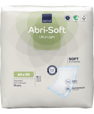 ABENA Disposable pads, Abri-soft Ultra Light, 90x60cm, 30 pcs. (Denmark)
