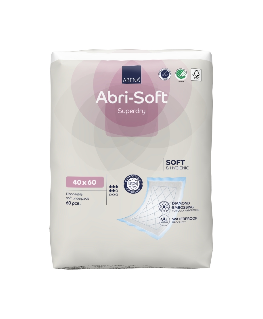 ABENA Disposable pads, Abri-soft Superdry, 40x60cm, 60 pcs. (Denmark)
