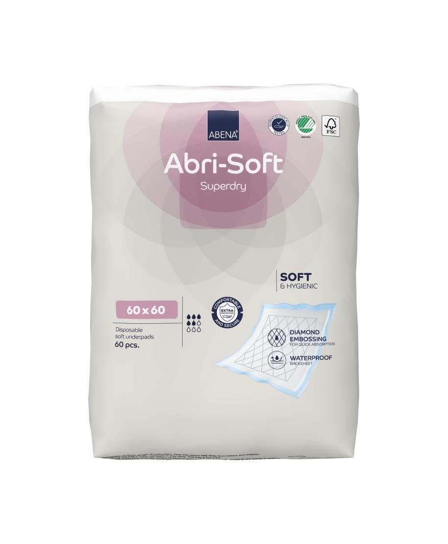 ABENA Disposable pads, Abri-soft Superdry, 60x60cm, 60 pcs. (Denmark)