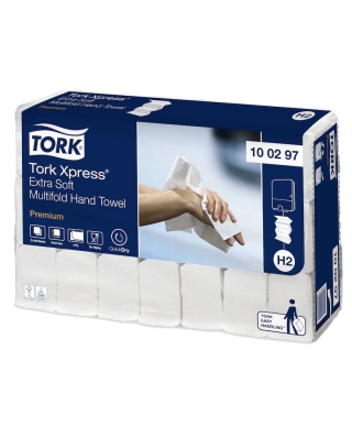 Бумажные полотенца "Tork H2 System", Z-сложение, 2 слоя, 100 шт., art. 100297
