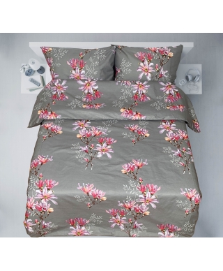 FLORIANA Bedding set (calico) Sniedze 14201 Grey