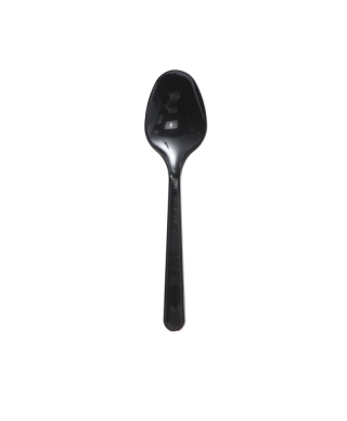 Plastic spoons, 50 pcs., black