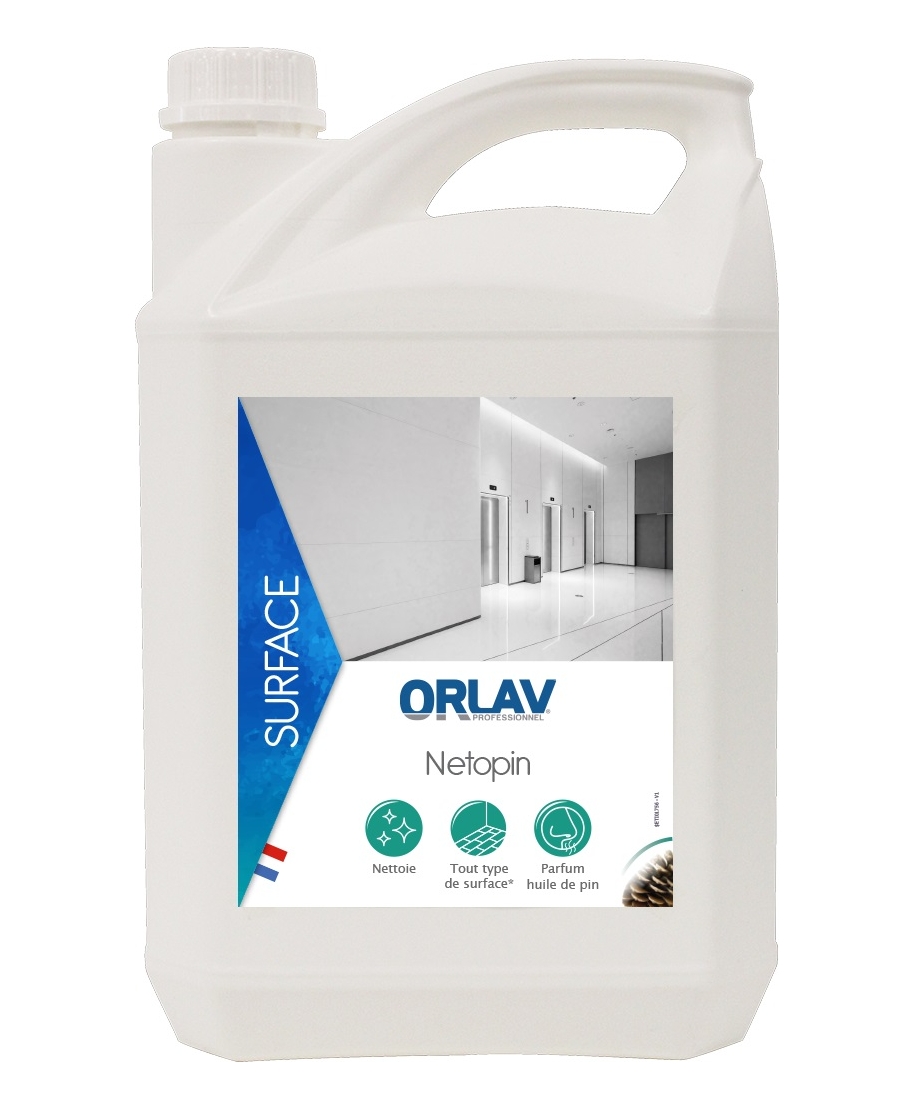 HYDRACHIM Floor and hard surfaces cleaner with anti-bacterial effect ORLAV-6020 NETOPIN, 5 liters (France)
