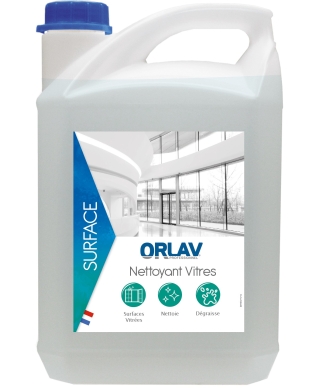 Glass and waterproof surface cleaner ORLAV-0221 NETTOYANT VITRES, 5L (Hydrachim)