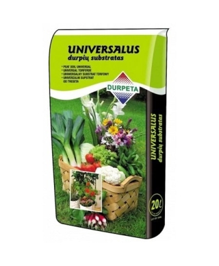 Universal planting soil for vegetables and flowers "Durpeta", 20L