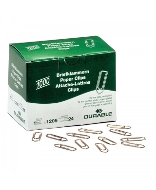 Paper clips DURABLE 26mm, 1000 pсs.
