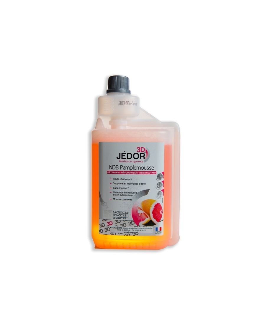 Дезинфицирующее ароматизированное чистящее средство "Jedor 3D NDB Pamplemousse", 1 л, арт. 5304 (Hydrachim)
