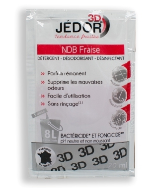 Dezinficējošs aromatizēts tīrīšanas līdzeklis JEDOR 3D NDB Fraise, 20ml (Hydrachim)