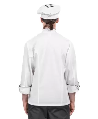 FLORIANA Chef jacket "Classic", white with black trim
