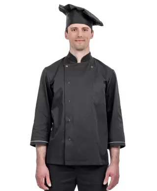 FLORIANA Chef jacket "DeLuxe", black (with mesh)