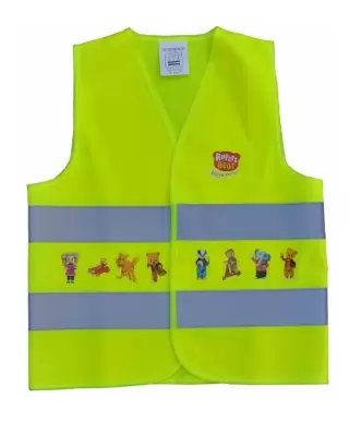 Reflective vest for children, with print