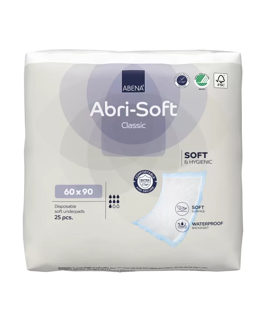 ABENA Disposable pads, Abri-soft Classic, 60x90cm, 25 pcs. (Denmark)