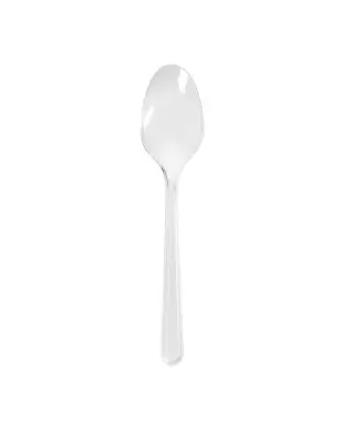 Plastic teaspoons, 50 pcs., transparent