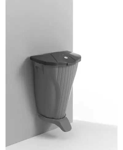 Wall-mounted waste bin with...