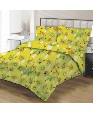 Bērnu gultas veļas komplekts (bjazs) Panda Green