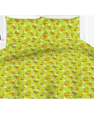 Bērnu gultas veļas komplekts (bjazs) Lāči Green