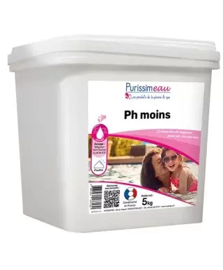 Powder for reducing the pH level in the swimming pool "Puris-0199 PH Moins Poudre", 5 kg (Hydrachim)