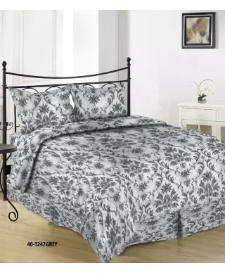 FLORIANA Комплект постельного белья (сатин) Royal Grey 40-1247