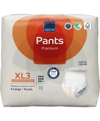 ABENA Pants (Abri-Flex) XL3 Premium panty diapers for urinary incontinence 16 pcs. (Denmark)