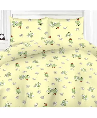 Bērnu gultas veļa (bjazs) Bites Yellow