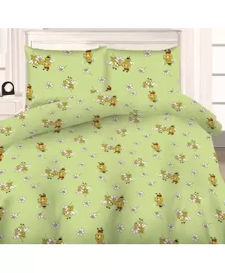 Bedding set for children (calico) Bites Green