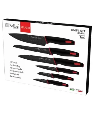 Набор кухонных ножей "Bollire" BR-6010, 6 шт.