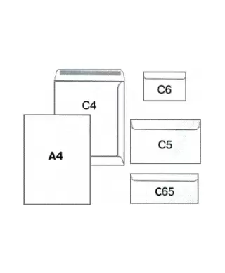 Self-adhesive envelopes COLLEGE C6, 114x162 mm, 25 pcs.
