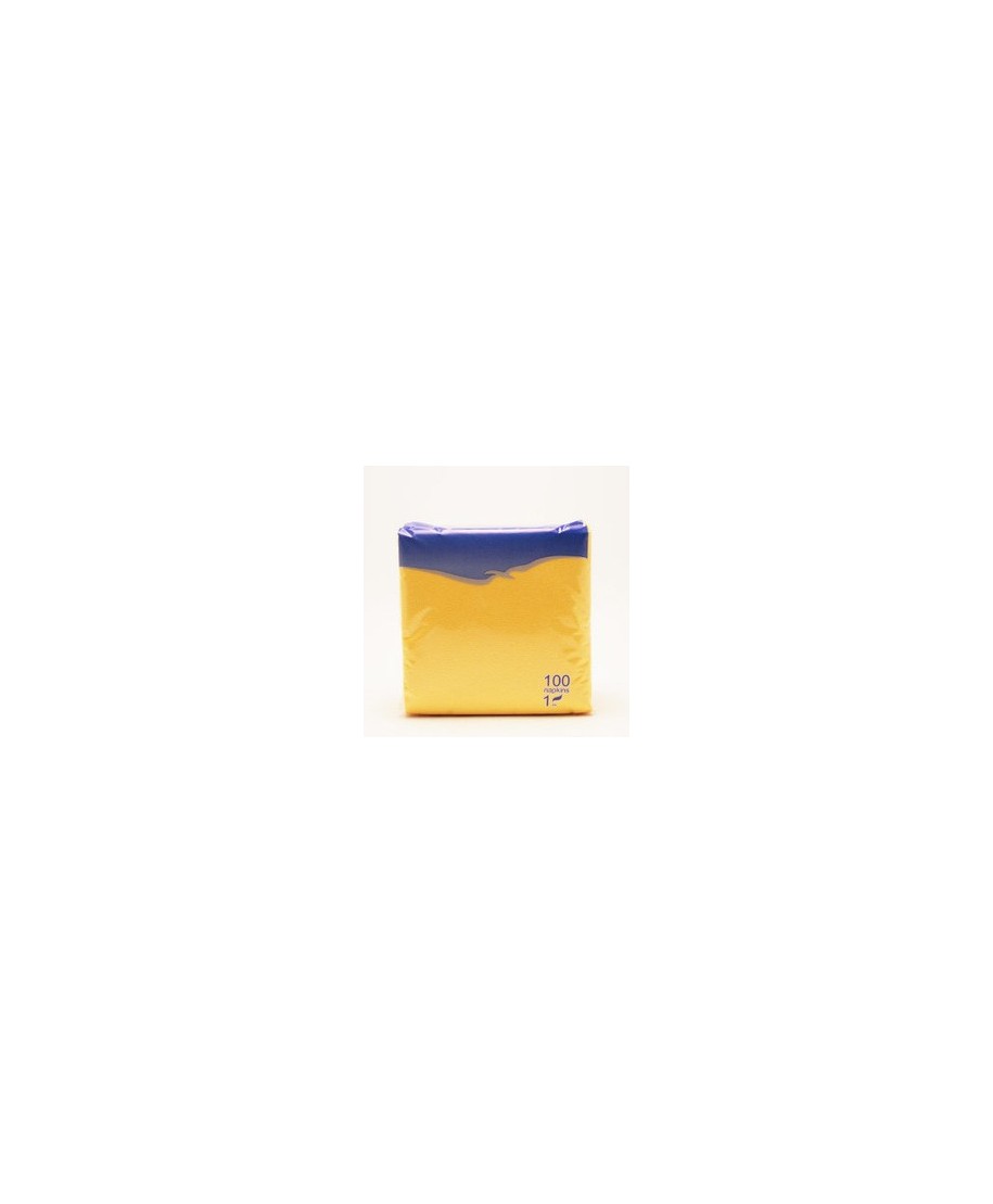 Salvetes "Lenek" (SG Yellow 108-100), 24 x 24 cm, 100 gab., 1 slāņa, dzeltenas