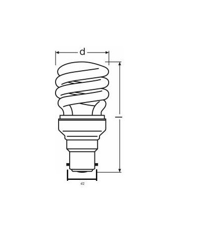 Spuldze, ekonomiska i-Light CFL Spiral 220V E14 12W 2700K