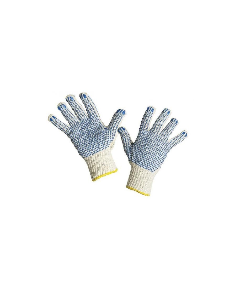 Work gloves with dots on both sides