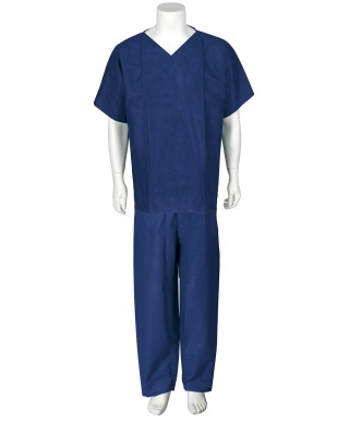 Vienreizlietojams ķirurģiskais apģērbs, komplekts, zils, 3XL vienreizējs