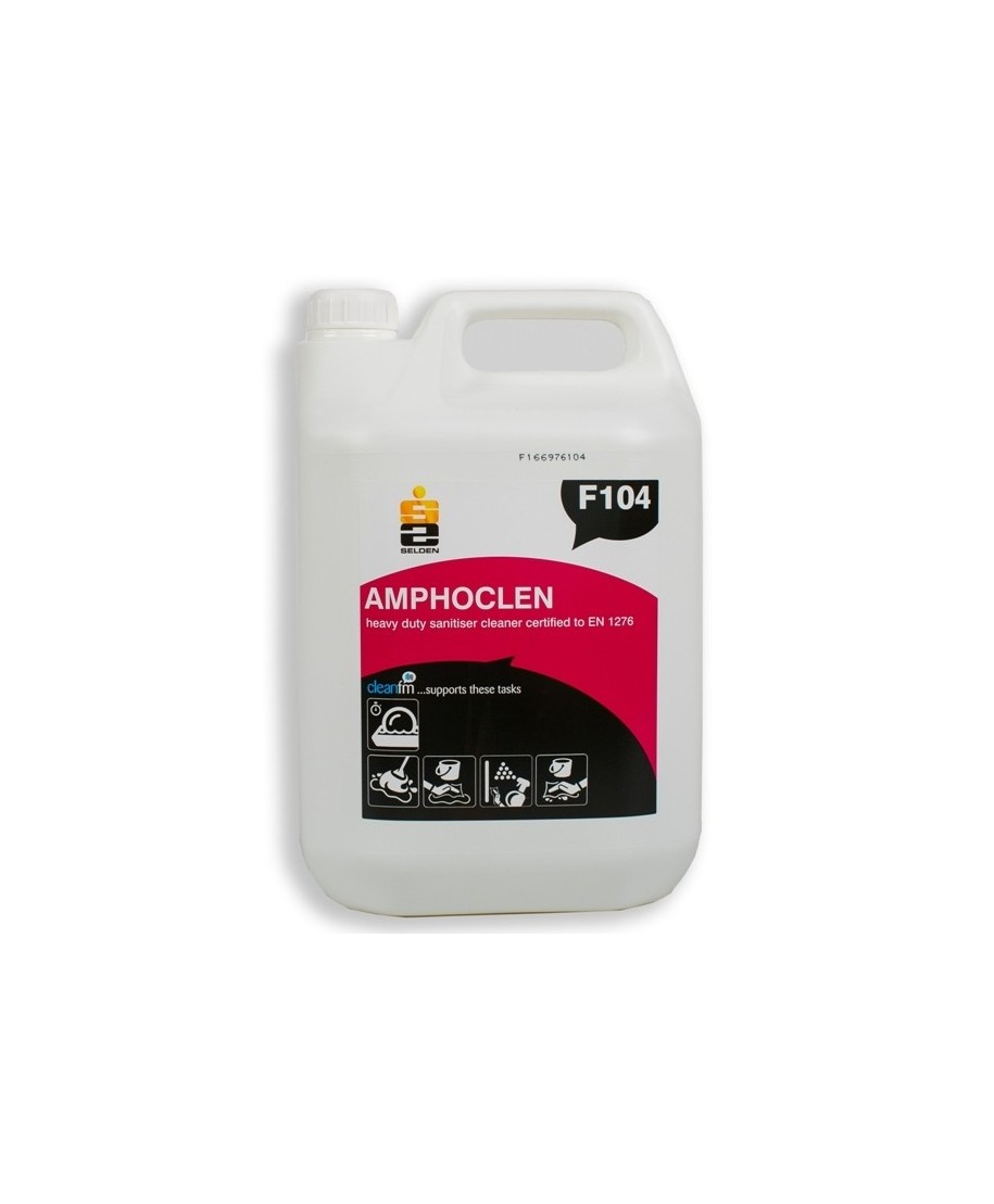 Tīrīšanas un dezinfekcijas līdzeklis "F104 Amphoclen", 5L (Selden)