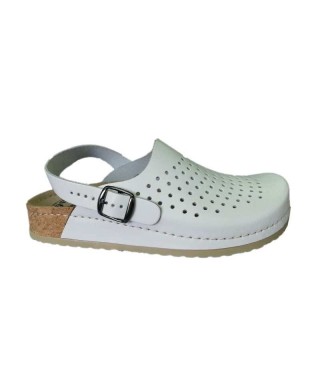 Women's leather work shoes art.8116 White