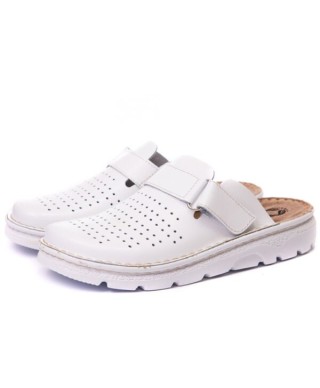 Leather work shoes art.30061, white