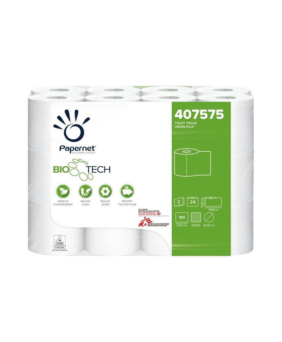Innovative toilet paper "Papernet Bio Tech", 2 plies, 19.8m, art. 407575