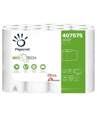 Инновационная туалетная бумага "Papernet Bio Tech", 2 слоя, 19.8м, art. 407575
