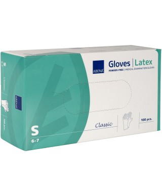 ABENA Single use gloves, latex, uncoated, white, 100 psc. (S - XL)