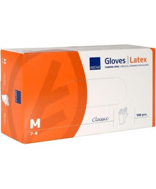 ABENA Single use gloves, latex, uncoated, white, 100 psc. (XS - XL)