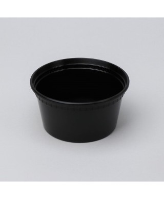 Контейнер для супа 330мл, чёрный, PP, 25 шт.