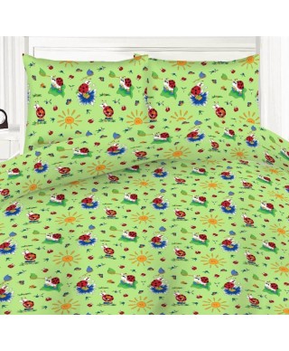 Bedding set for children (calico) Mārītes Green