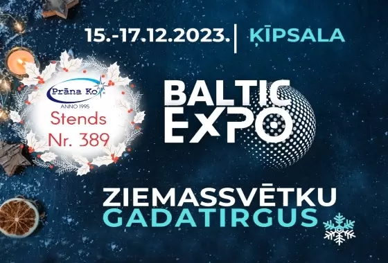 Ziemassvētku gadatirgus BalticEXPO 15. - 17. decembrī 2023